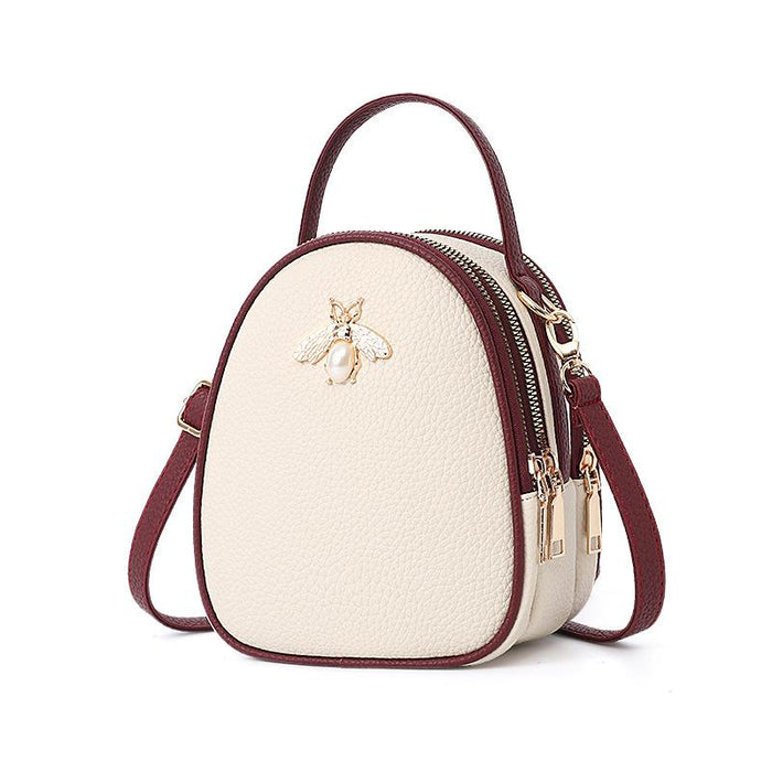 Mini Bee Vegan Leather Backpack Purse