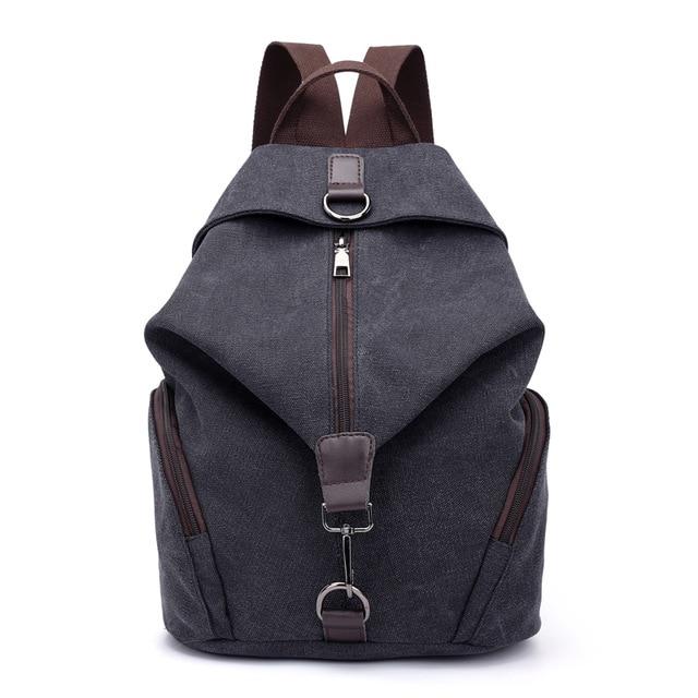 Preppy Style Canvas Backpack