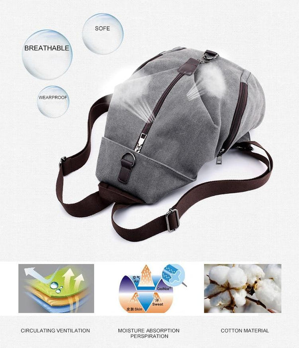 Preppy Style Canvas Backpack