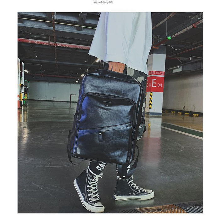 Vegen Leather Travel Laptop Backpack