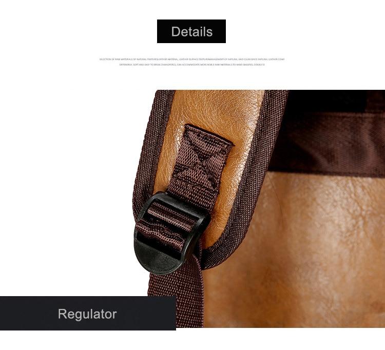 Vegen Leather Travel Laptop Backpack