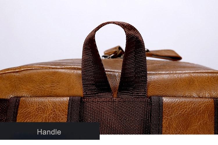 Vegen Leather Travel Laptop Backpack