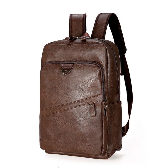 Vegen Leather Travel Laptop Backpack