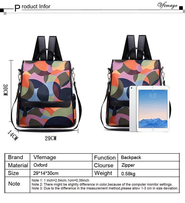 Oxford Anti-Theft Backpack - Colorful