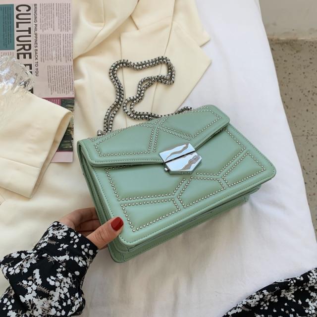 Rivet Chain Crossbody Bag