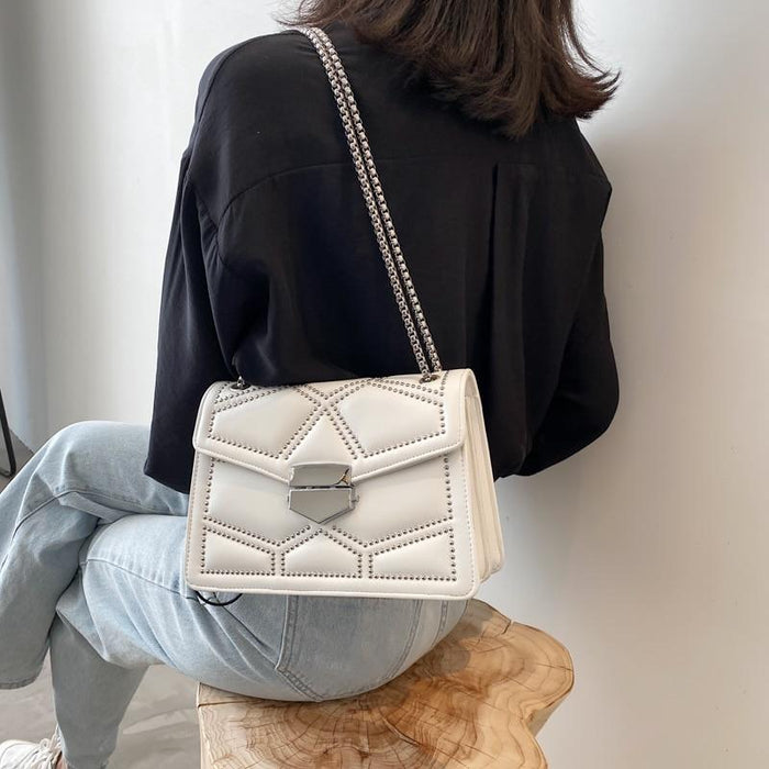 Rivet Chain Crossbody Bag