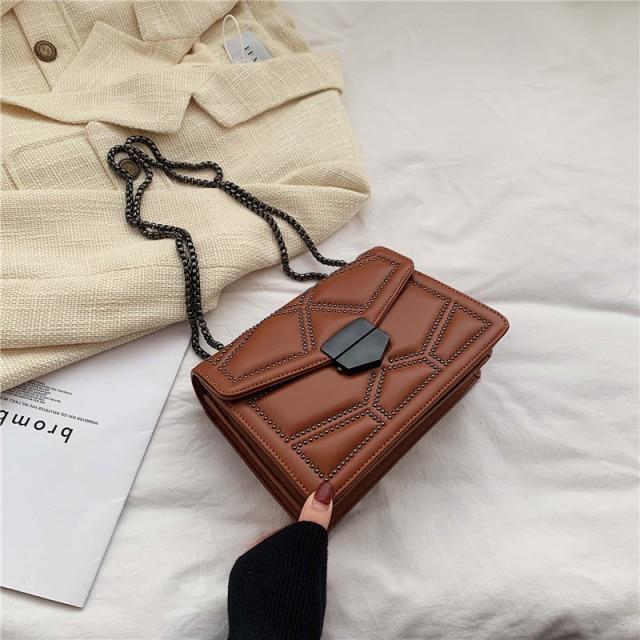 Rivet Chain Crossbody Bag