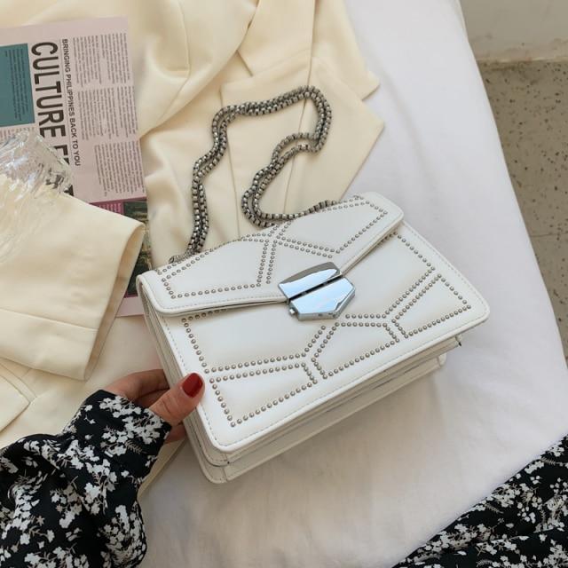 Rivet Chain Crossbody Bag