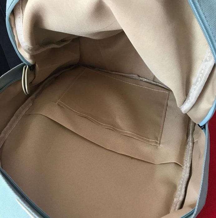 Korean Simple Canvas School Backpack