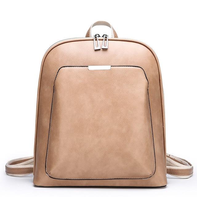 Sleek Faux Leather Backpack