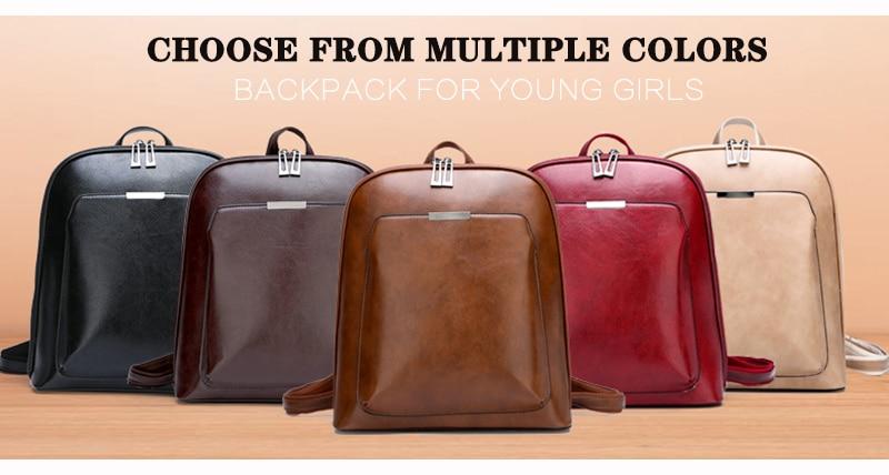 Sleek Faux Leather Backpack