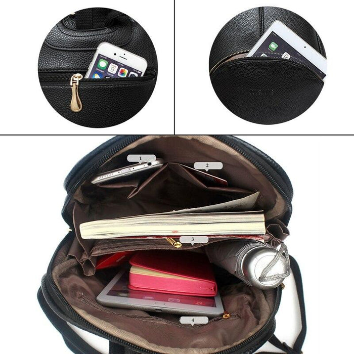 Slim Faux Leather Nevenka Backpack