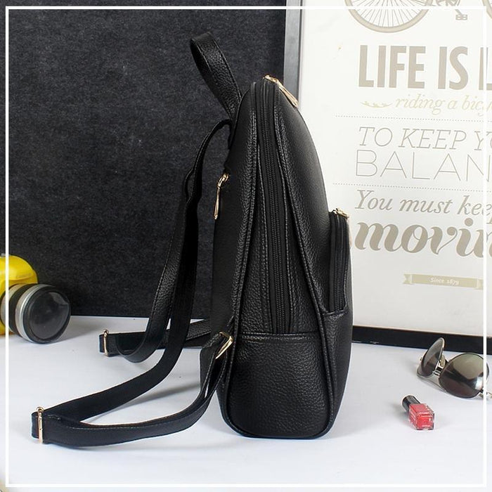 Slim Faux Leather Nevenka Backpack