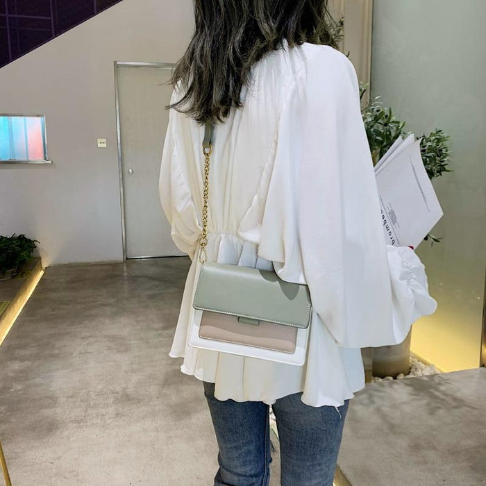 Small Contrast Messenger Bag