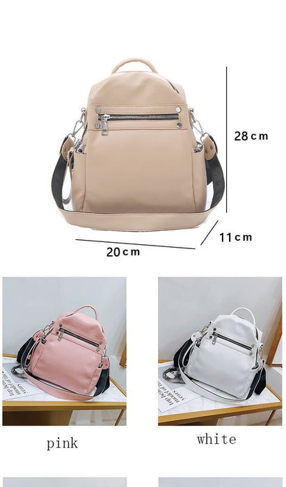 Small Faux Leather Travel Backpack Purse
