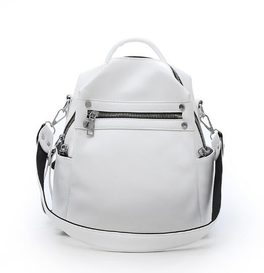 Small Faux Leather Travel Backpack Purse