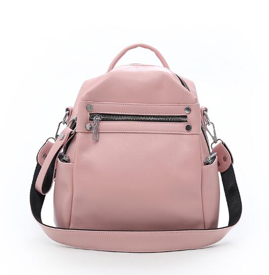 Small Faux Leather Travel Backpack Purse
