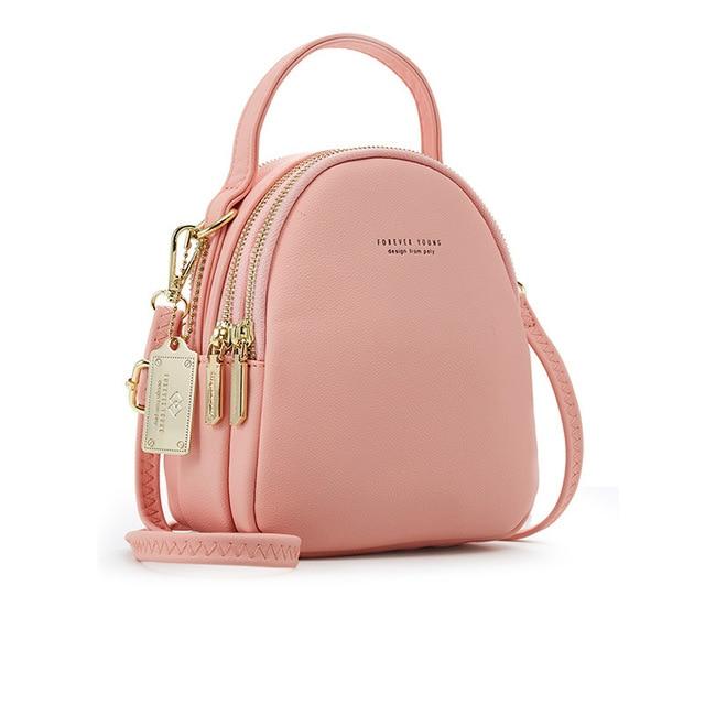 Soft Faux Leather Mini Backpack Purse