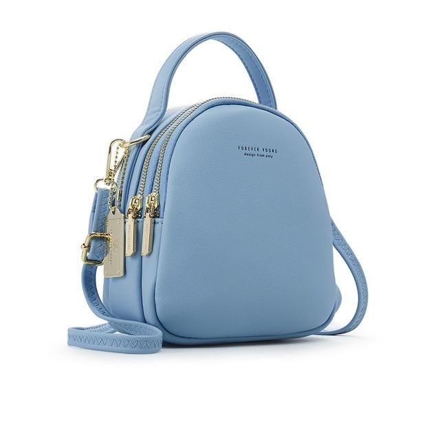 Soft Faux Leather Mini Backpack Purse