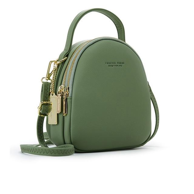 Soft Faux Leather Mini Backpack Purse