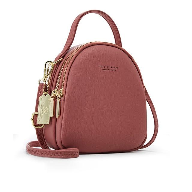 Soft Faux Leather Mini Backpack Purse