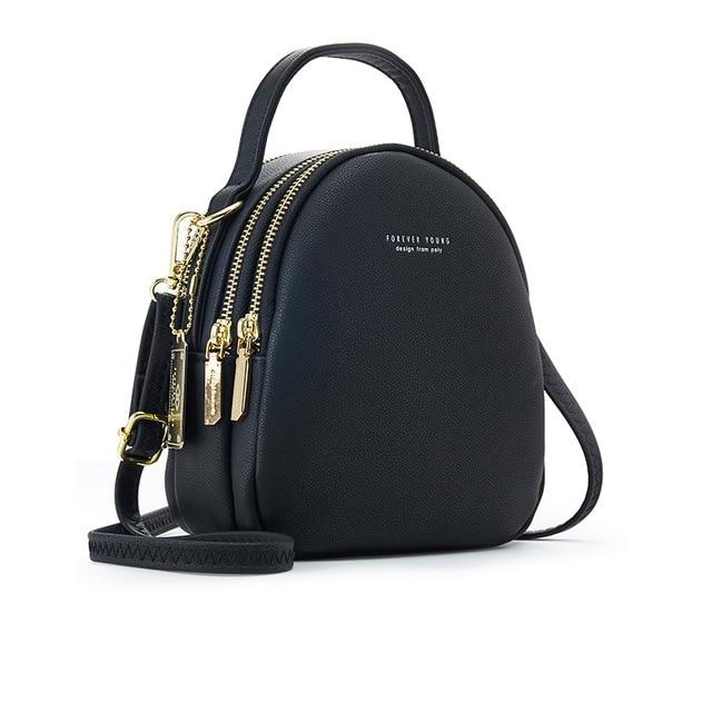 Soft Faux Leather Mini Backpack Purse