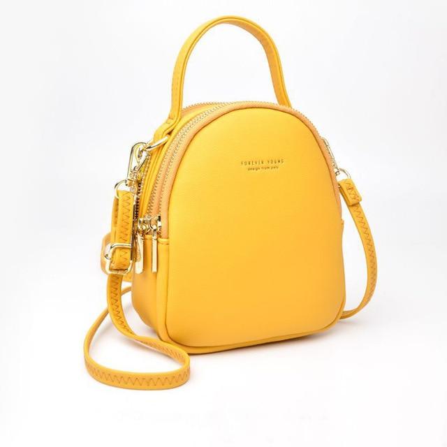 Soft Faux Leather Mini Backpack Purse