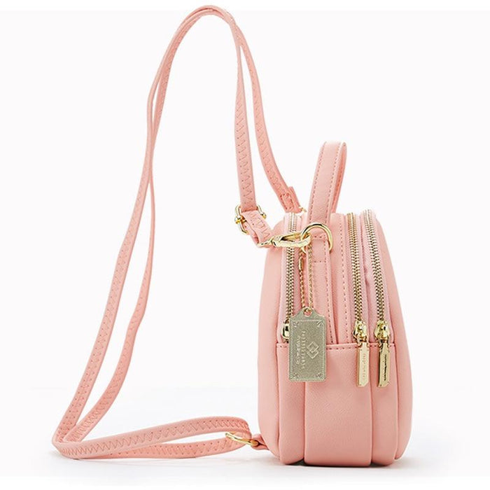 Soft Faux Leather Mini Backpack Purse