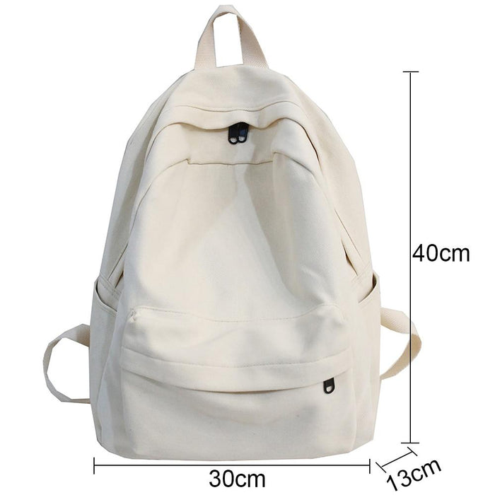 Simple Basic Canvas School Backpack