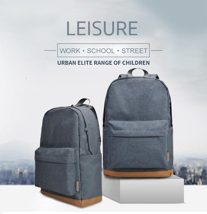 Plain Classic Canvas School Backpack
