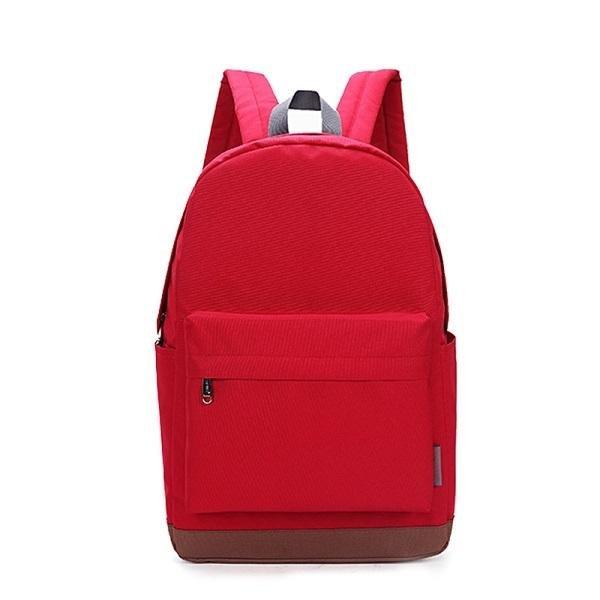 Plain Classic Canvas School Backpack