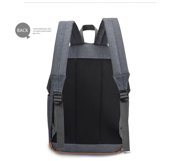 Plain Classic Canvas School Backpack