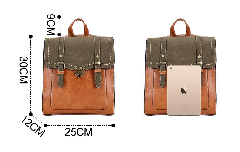 The Book Bag - Vintage Faux Leather Backpack