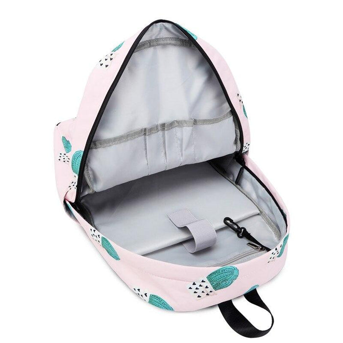 Simple Cactus Waterproof School Backpack