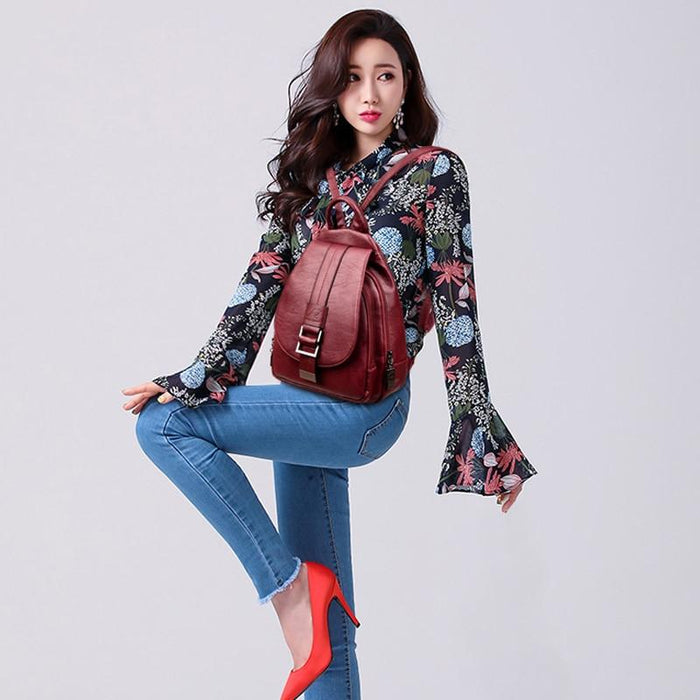 The Classic - Genuine Leather Backpack Purse