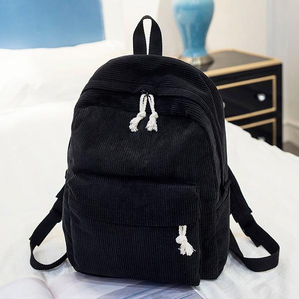Small Corduroy School Backpack Bookbag