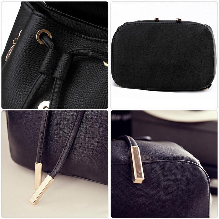 The Faux-Leather Flip Top Backpack