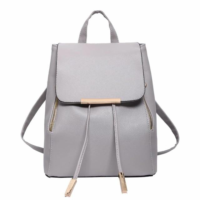 The Faux-Leather Flip Top Backpack