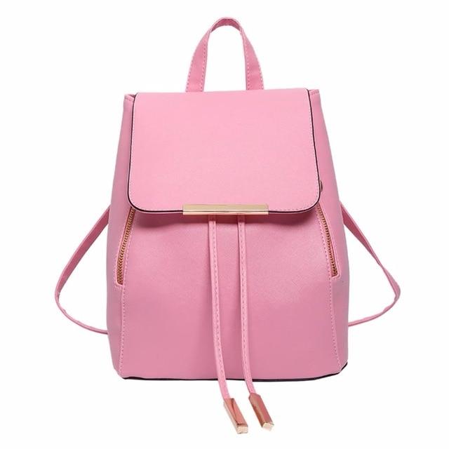 The Faux-Leather Flip Top Backpack