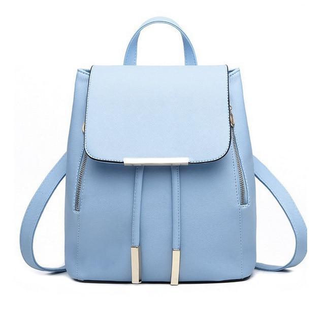 The Faux-Leather Flip Top Backpack