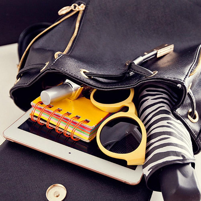 The Faux-Leather Flip Top Backpack