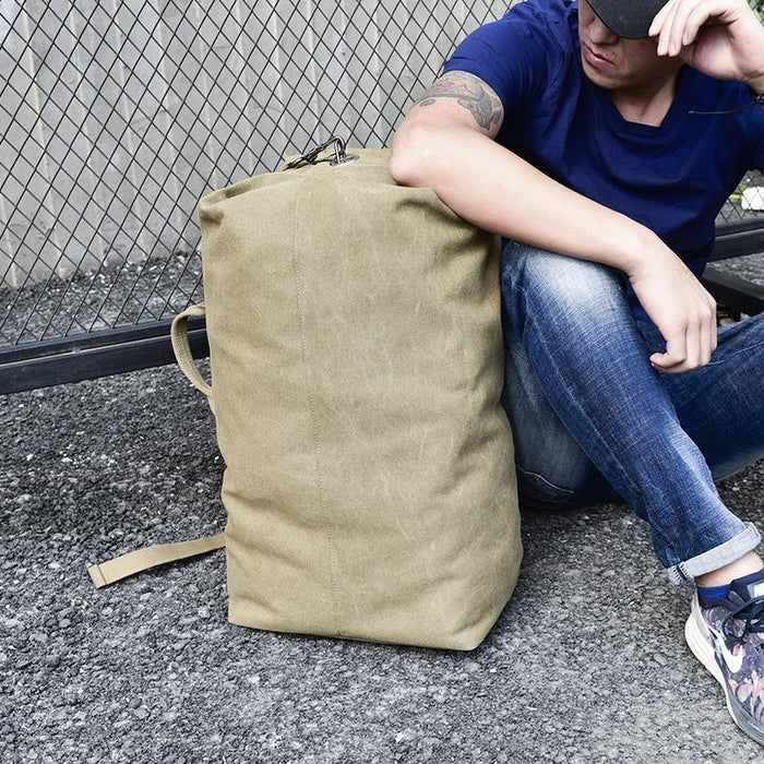 Military Canvas Army Duffle Backpack From Pesann