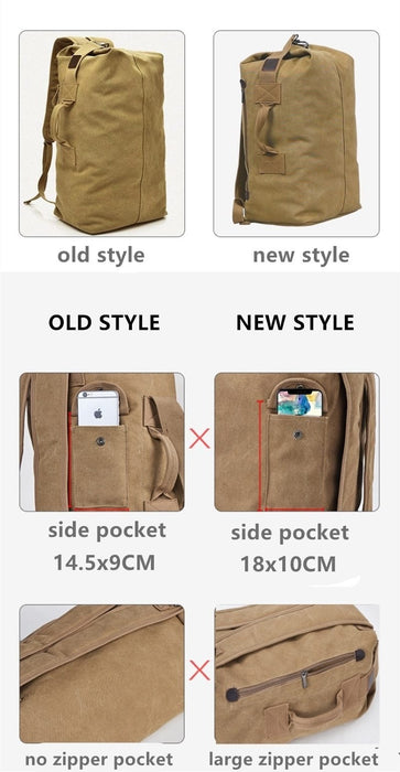 Military Canvas Army Duffle Backpack From Pesann