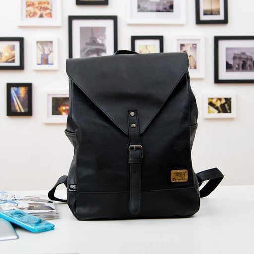 Vintage Vegan Leather Laptop Backpack