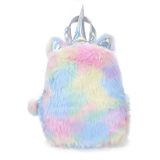 Cute Unicorn Fluffy School Backpack