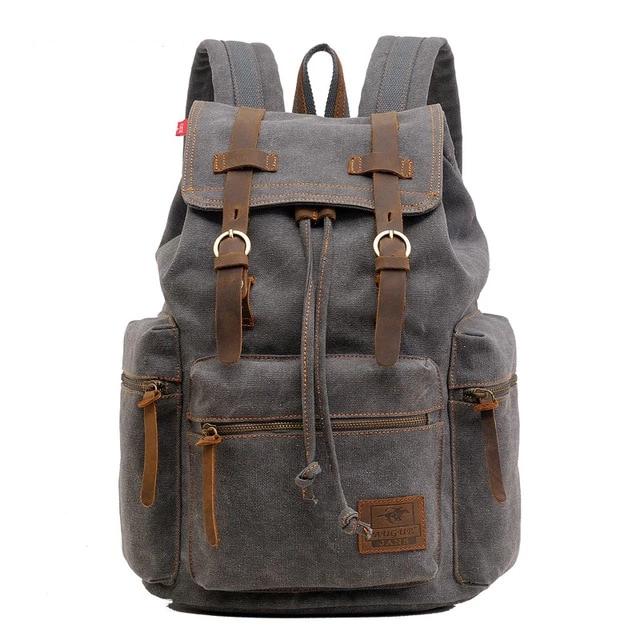 High Capacity Vintage Canvas Laptop Backpack