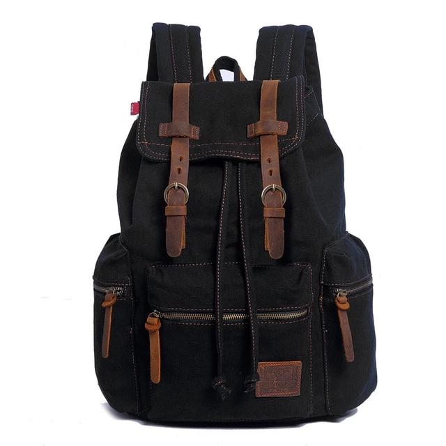 High Capacity Vintage Canvas Laptop Backpack