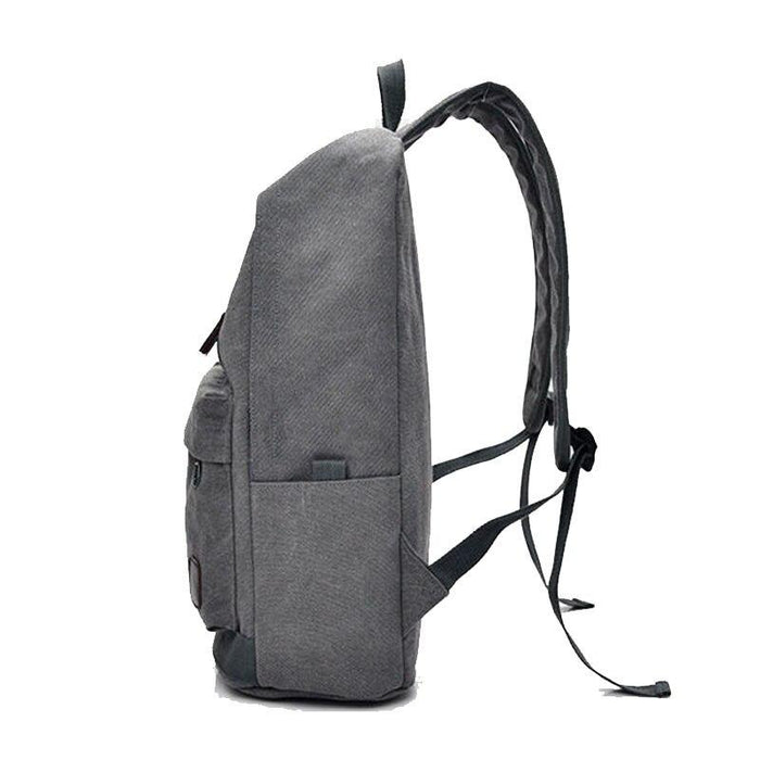 Simple Vintage Canvas School Backpack