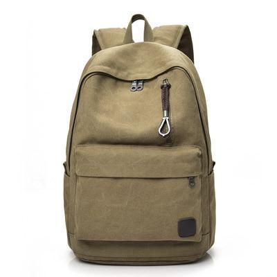 Simple Vintage Canvas School Backpack