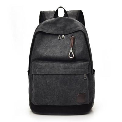 Simple Vintage Canvas School Backpack